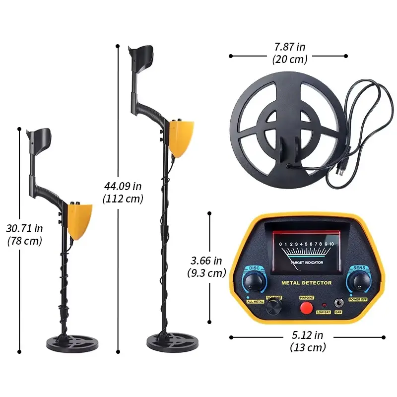 Lightweight Waterproof Metal Detector GTX5030Y – Adjustable Shaft, DISC Mode, Accurate Detection for Adults & Beginners
