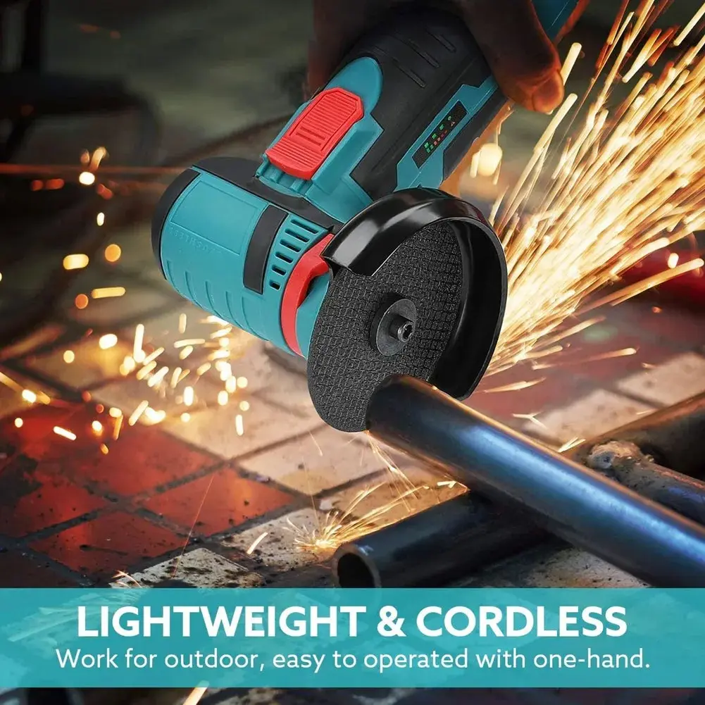 Mini Handheld Electric Grinder - Cordless Lithium Battery Angle Grinder, Polisher & Cutter, Rechargeable Power Tool for Home