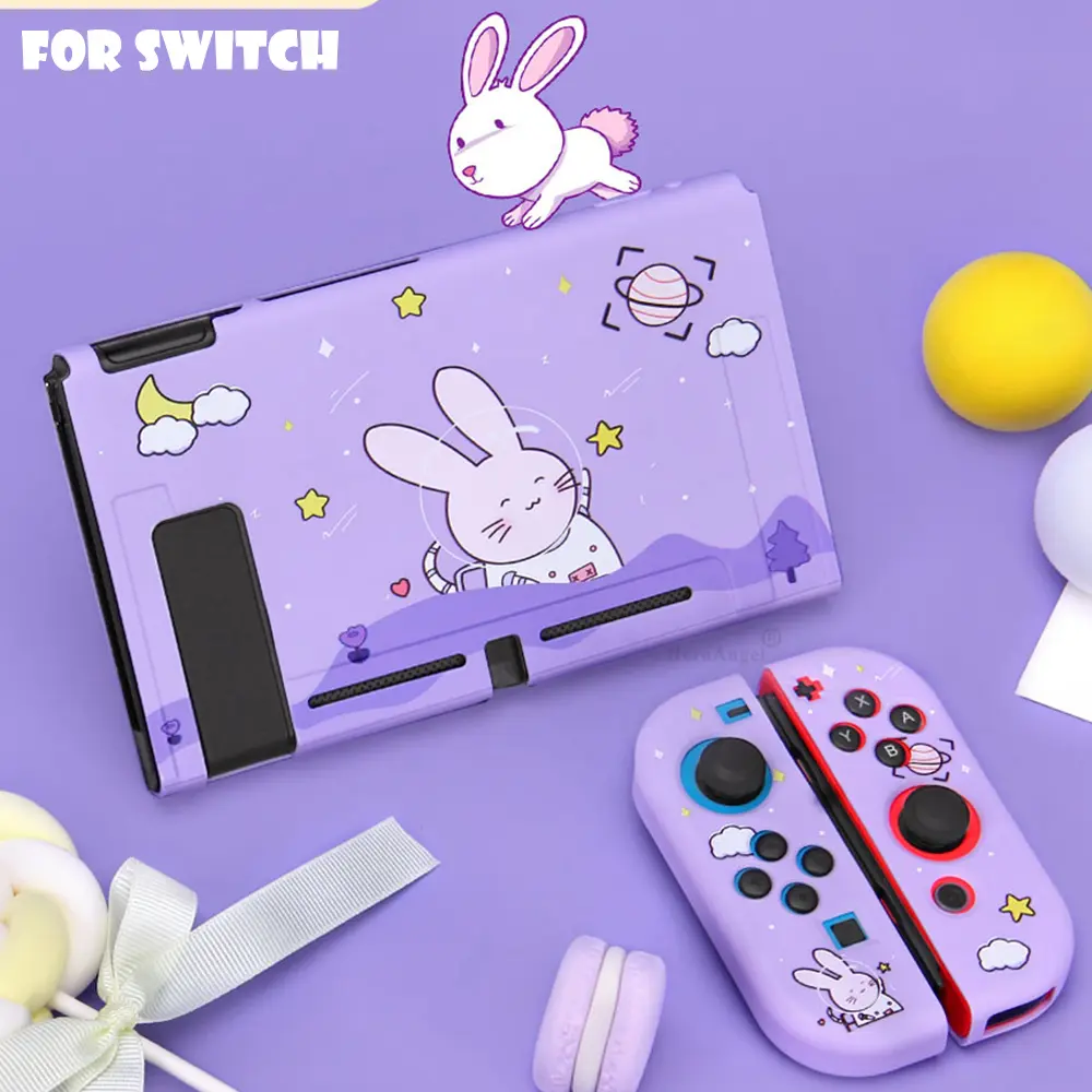 Kawaii For Nintend Switch Protective Case TPU Soft Shell for Nintendo Switch Console JoyCons Colorful Full Cover Detachable