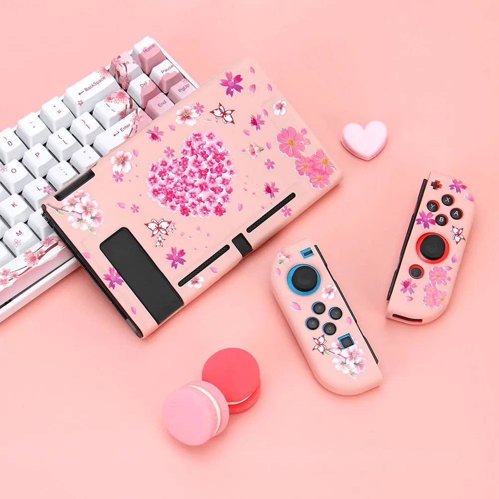 Kawaii For Nintend Switch Protective Case TPU Soft Shell for Nintendo Switch Console JoyCons Colorful Full Cover Detachable