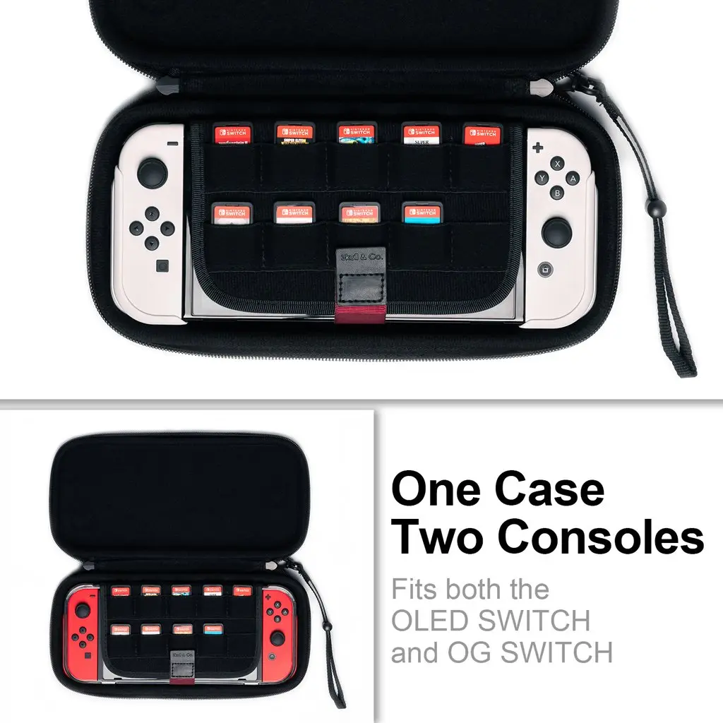 Skull & Co. EDC Case Portable Hard Shell Storage Bag Slim Carrying Pouch for Nintendo Switch & OLED