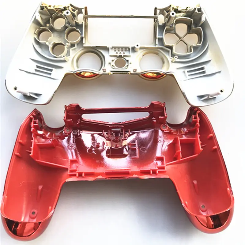 Chrome Plating Shell Front Golden Back Red Cover Case For PS4 Pro JDM 040 JDS 040 Playstation 4 Pro V2 Gen 2 Controller Replace