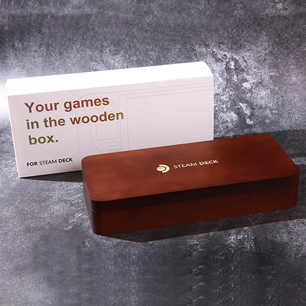 High-end Exquisite Wooden Magnetic Hard Storage Table Box For Steam Deck Anti-drop Shockproof Unique Style Storage Holder Case
