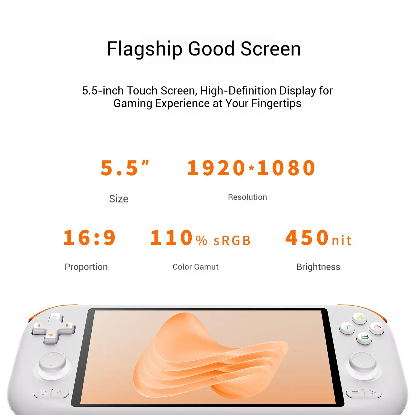 MANGMI AIR X Gaming Console With 5000mAh Battery Snapdragon 662 5.5-inch Screen RGB Hall Joystick Hall Linear Trigger Handheld