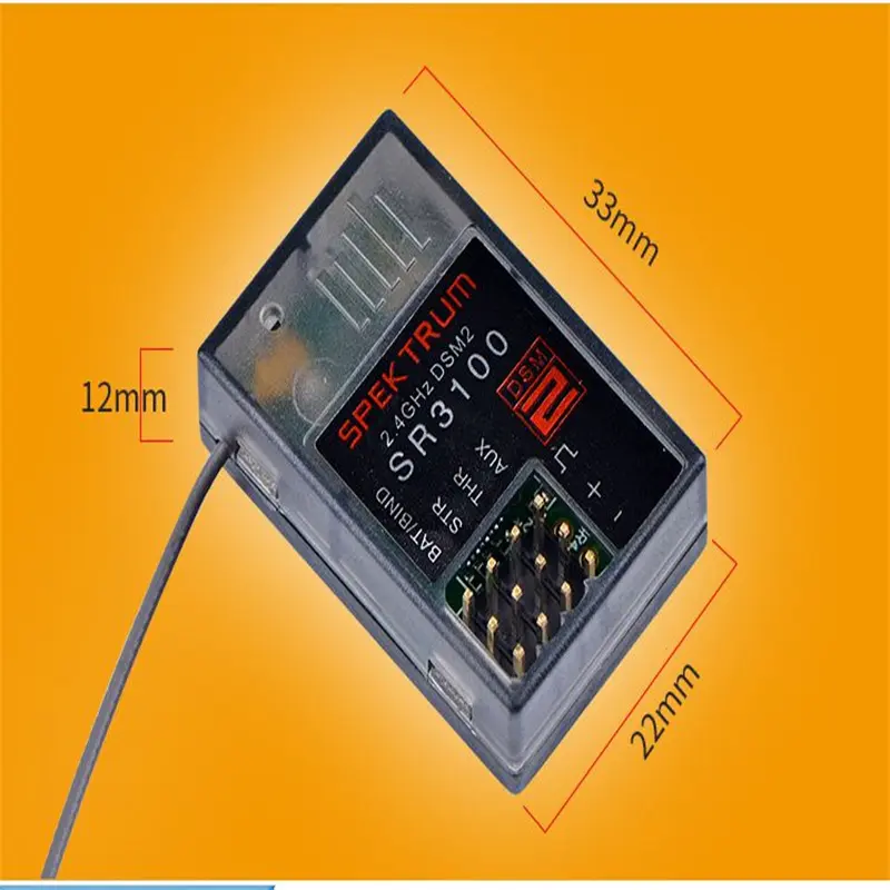 Robot Car Receiver 2.4Ghz Spektrum SR3100 DSM2 3 Channel Surface DSM2 Receiver For RC CAR RC BOAT For DSM2 Spread Spect