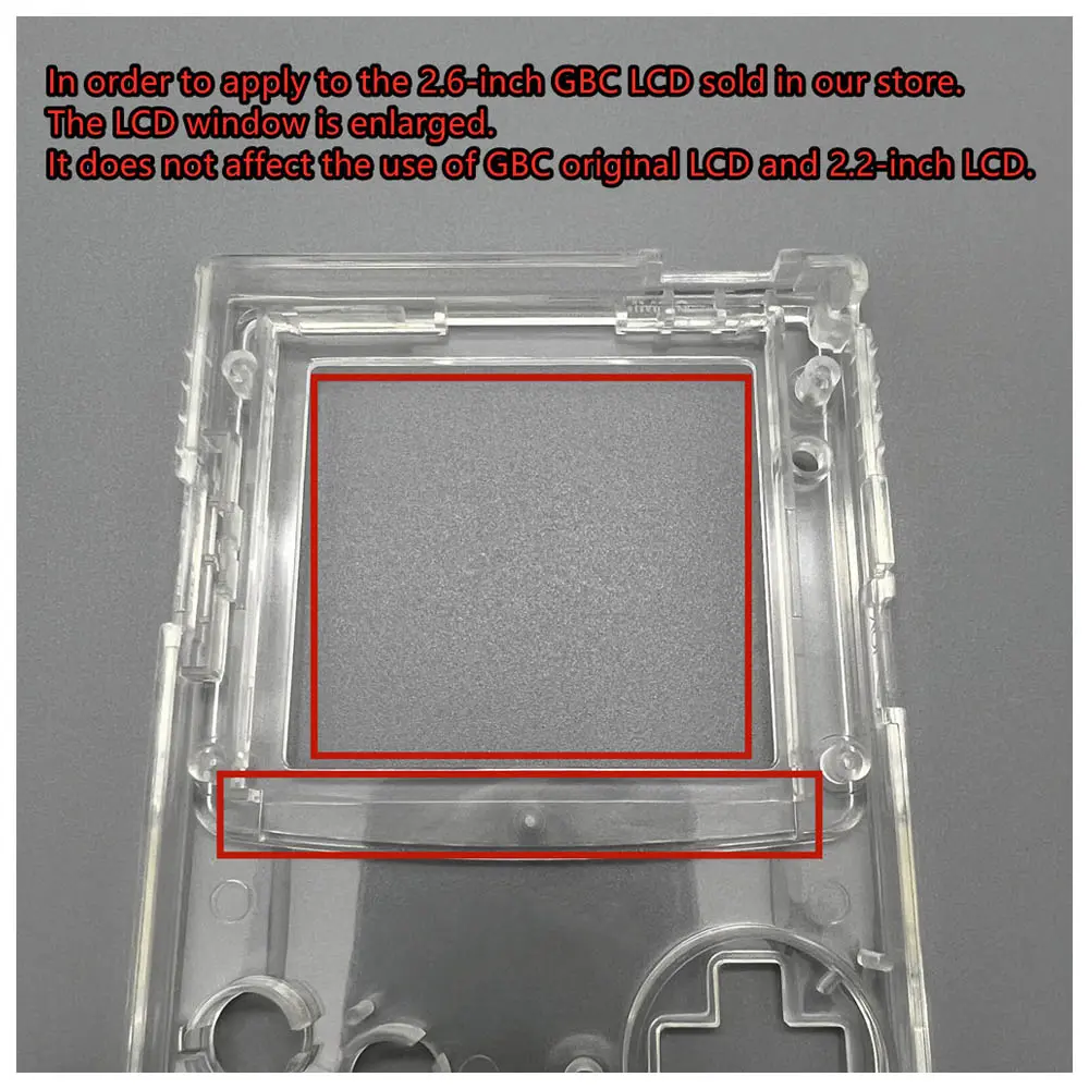 High Quality GBC Shell For Gameboy Color Housing Shell Without Glass Screen Lens,Buttons Compatible With IPS And Original Screen