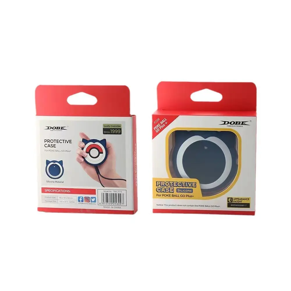Protective Case for Pokemon Pokeball GO PLUS Protective Case Silicone Drop Protection Cover for Anime Pikachu Switch Go Plus Gif