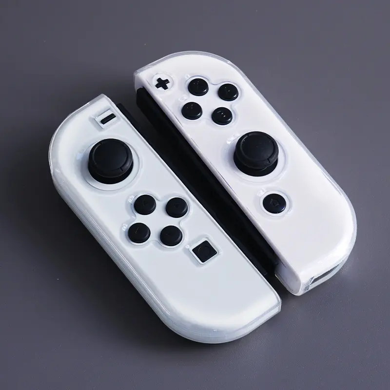 Transparent Bling Case Protective Cover Shell For Nintendo Switch 2/NS Oled Joy-Con Controller Glitter Matte TPU Soft Protector