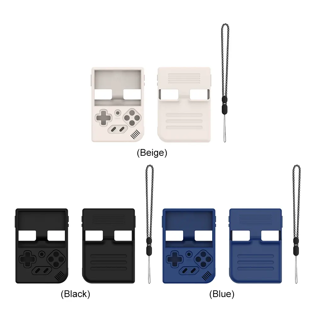 Silicone Protective Cover Shockproof Protective Case Anti-Scratch Protective Sleeve Skin with Lanyard for Anbernic RG35XX Plus