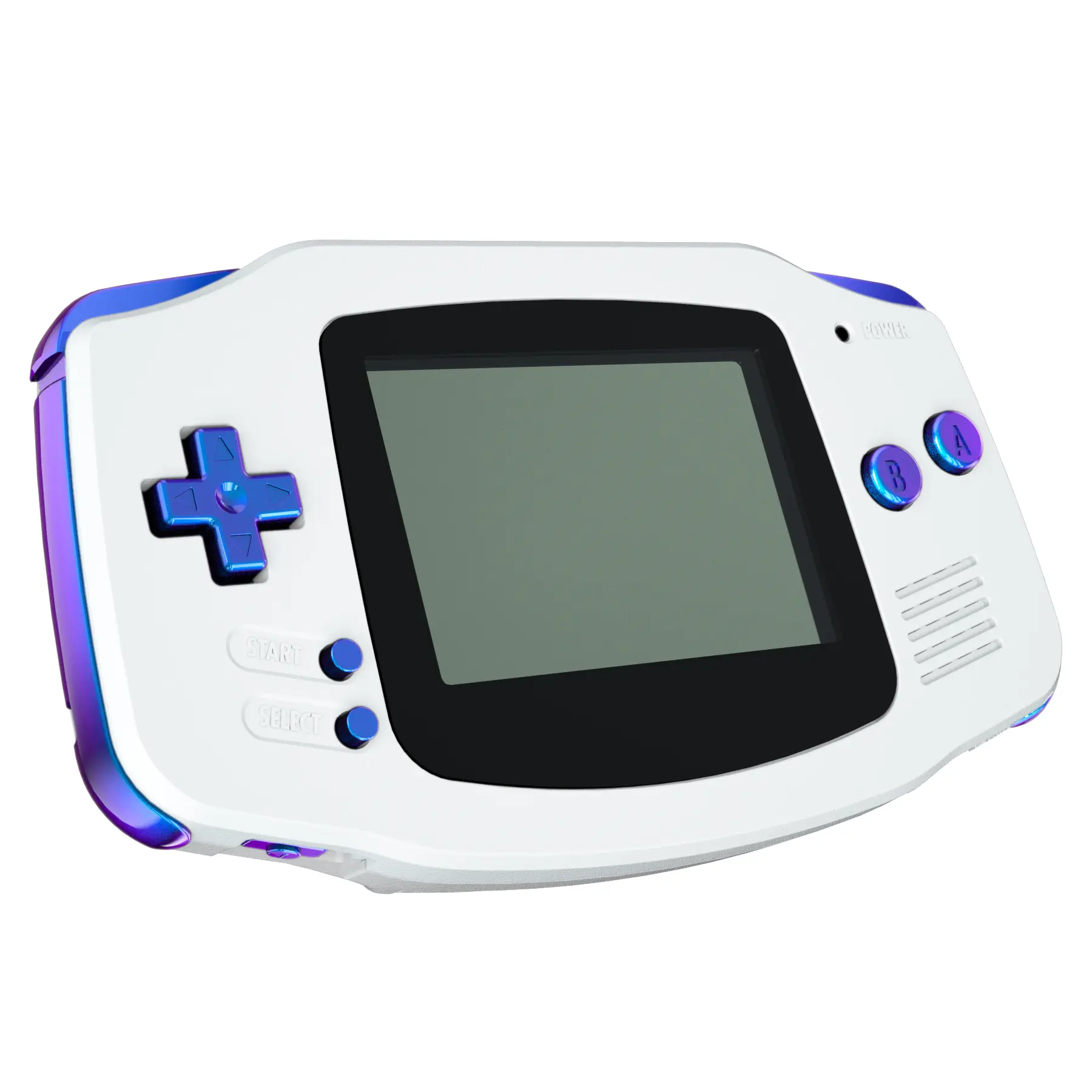 eXtremeRate Replacement Full Set Buttons for Gameboy Advance for GBA - Chameleon Purple Blue