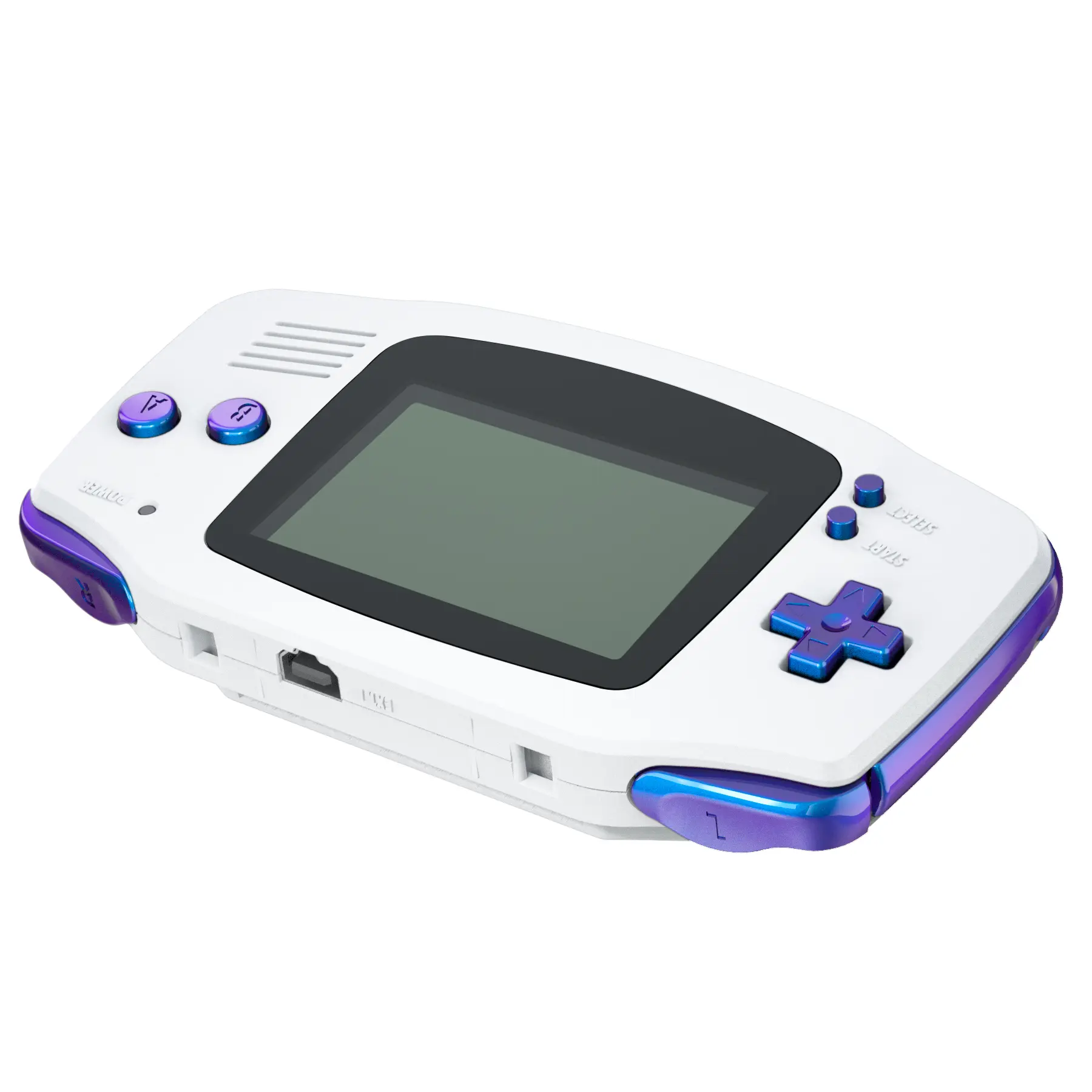 eXtremeRate Replacement Full Set Buttons for Gameboy Advance for GBA - Chameleon Purple Blue