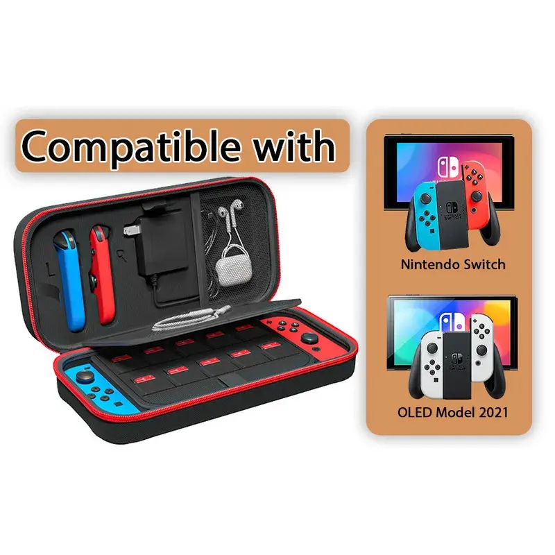 Carrying Case for Switch OLED  Suitable for Joycon and AC Adapter Portable Hard Shell Bag  Portable Travel Bag