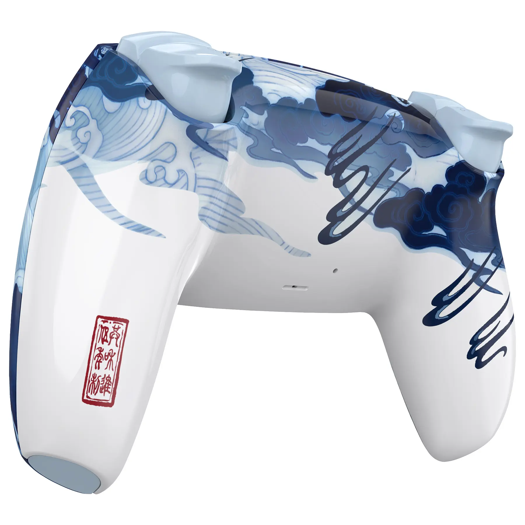 eXtremeRate Luna Redesigned Full Set Housing Shell Buttons Touchpad Cover for ps5 Controller BDM-030/040/050 - Porcelain Dragon
