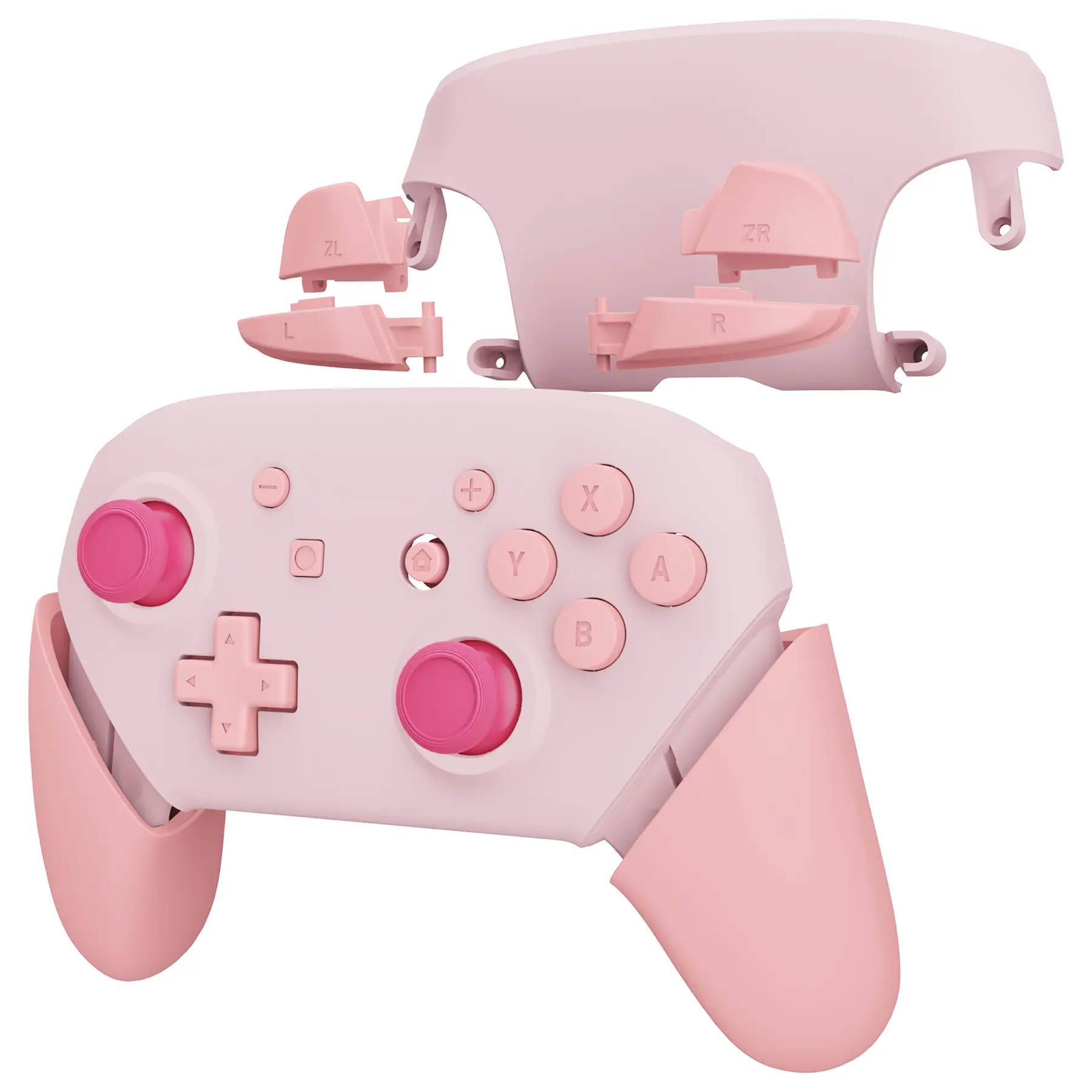 eXtremeRate DIY Replacement Faceplate Backplate Handles Grip Housing Shell for NS Switch Pro Controller Single & Gradient Series