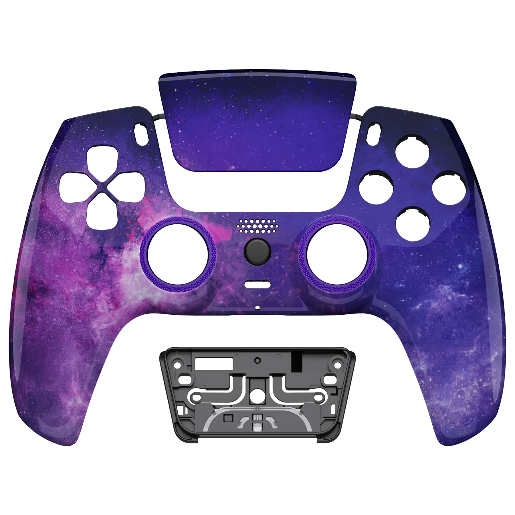 eXtremeRate LUNA Redesigned Front Shell Touchpad for ps5 Controller BDM-010/020/030/040/050 - Nebula Galaxy