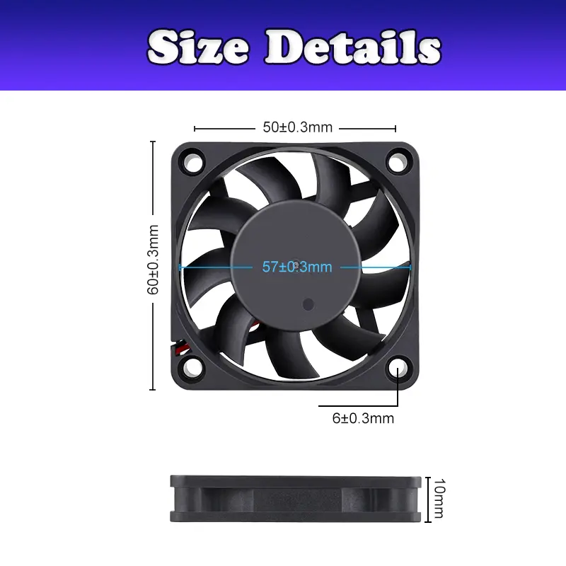 2 Pcs Gdstime 60mm 5V 12V 24V Volt 6cm 60x60x10mm Cooling Fan 6010 For Computer PC CPU Cooler USB 2PIN 3PIN Ball  Brushless Fan