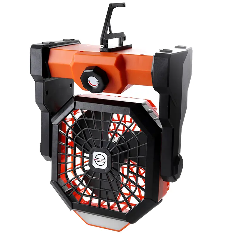 2025 New Portable USB Big Power Outdoor Fan With 7800mAh Rechargeable Battery & Lighting Strong Wind Electirc Fan for Outdoor