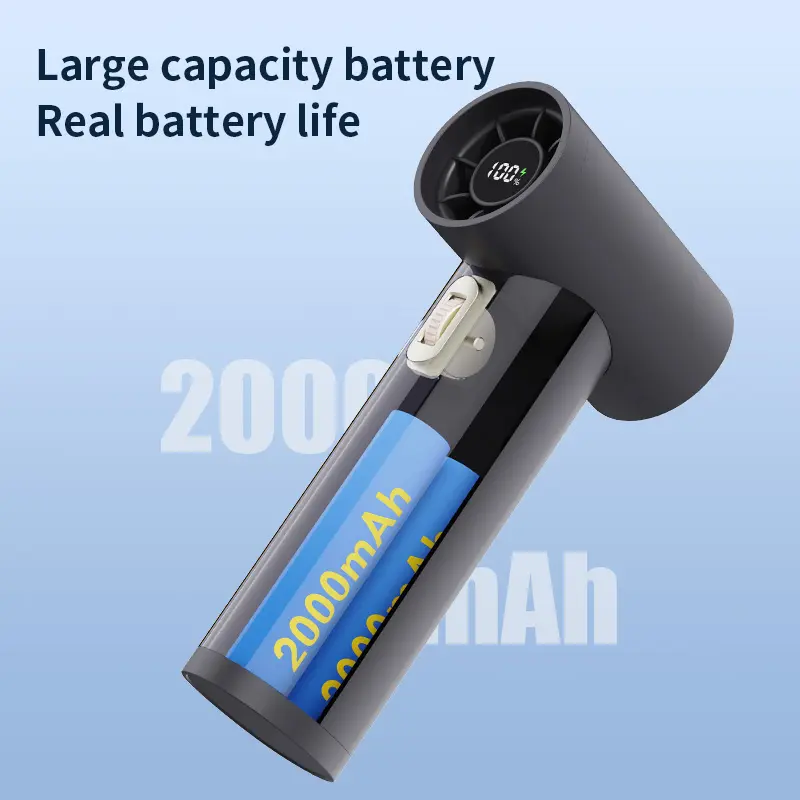 New 80000 RPM Big Power Electric Fan For Outdoor Portable Handheld Fan Outdoor Mini High Speed Hair Dryer High-speed Turbo Fan