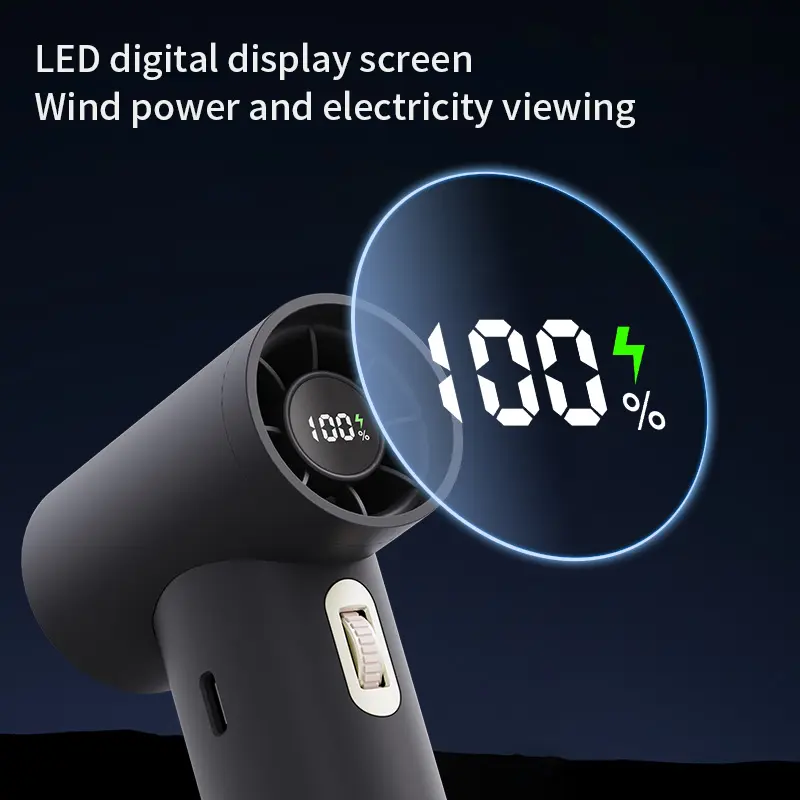 New 80000 RPM Big Power Electric Fan For Outdoor Portable Handheld Fan Outdoor Mini High Speed Hair Dryer High-speed Turbo Fan