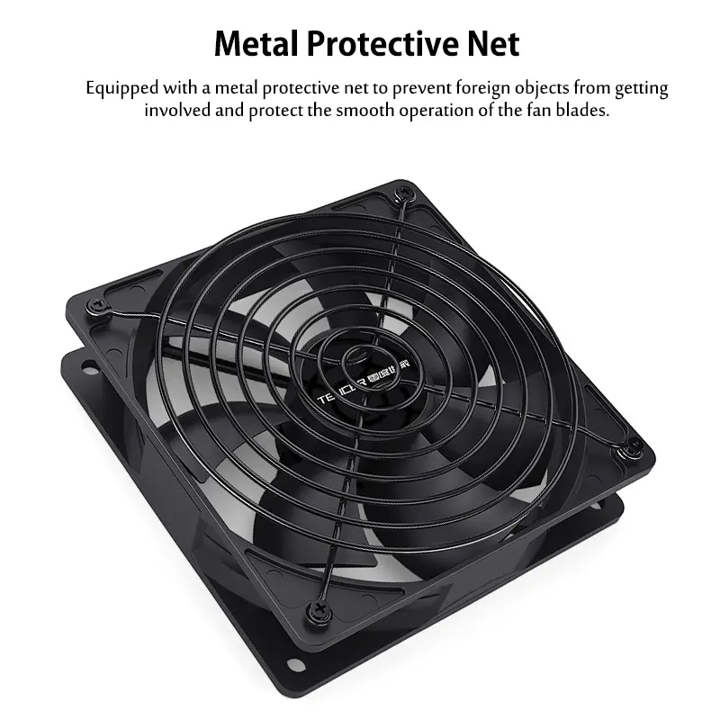 TEUCER High Speed 3000RPM 4 Pin 12cm Case Fan 120mm Case Cooling  Fans For PC BTC Mining Miner Chassis Fan Dual Ball Bearing
