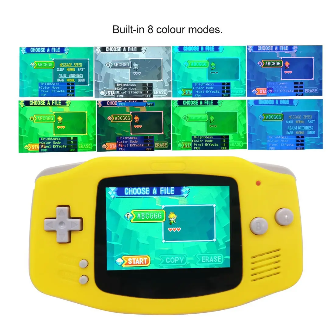 GBA V5 Laminated IPS LCD Backlight KIT Built-In Rechargeable 1800mAh Lithium Battery Type-c Port For Gameboy Adavance GBA Shell