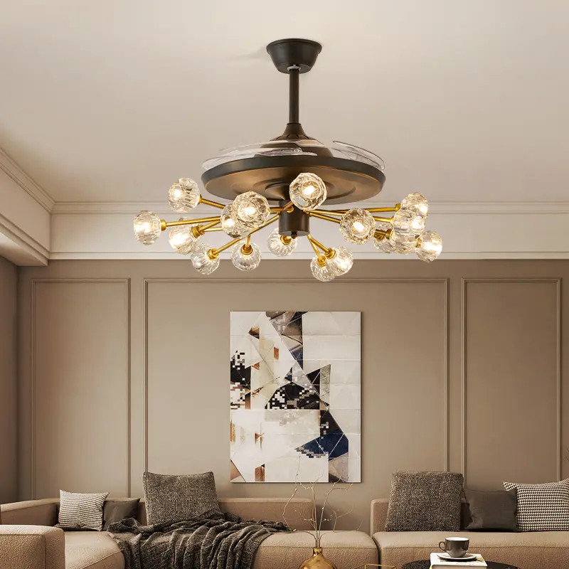 Modern led lamp with Ceiling fan without blades kids bedroom Ceiling fan with remote control Ceiling fans with light fixture
