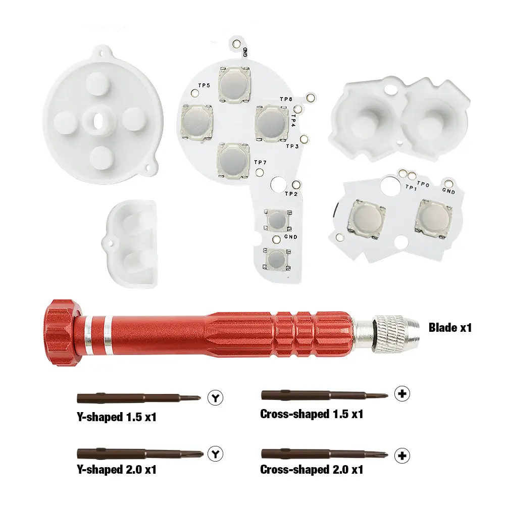 Conductive Film Button Modification Kit for GBA Sticky Click Button Pad Mod kit for Gameboy Advance
