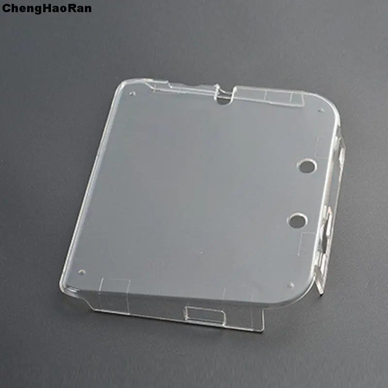 1piece Clear Crystal Protective Case Cover Hard Shell Skin for 2DS + Anti Dust Film For Nintendo 2DS Screen protector