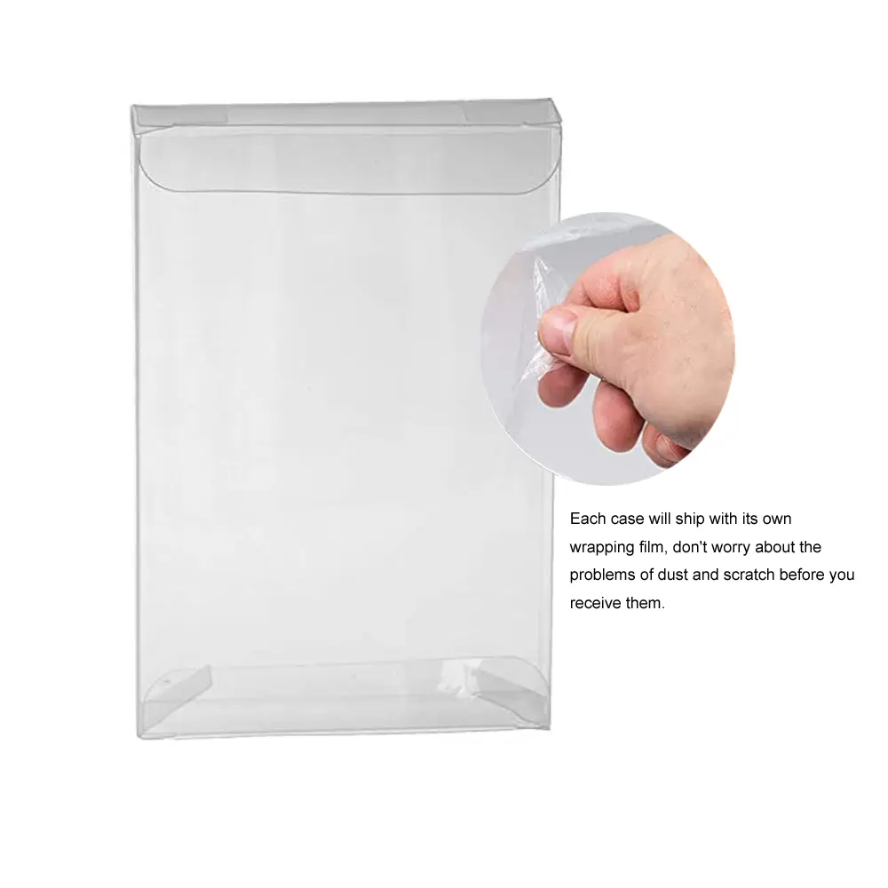 Ruitroliker 10PCS JP Clear Transparent PET Box Protectors Case for N64 Japan Version Games