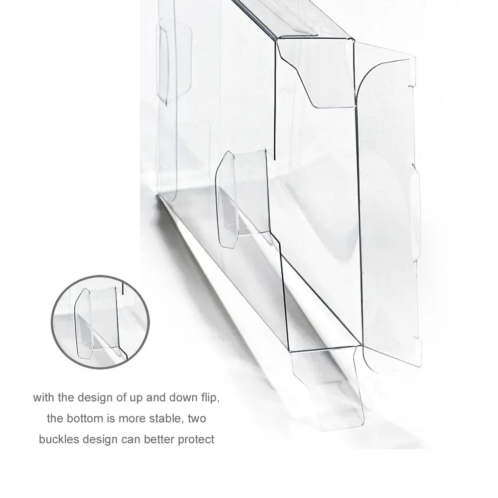 Ruitroliker 10PCS JP Clear Transparent PET Box Protectors Case for N64 Japan Version Games