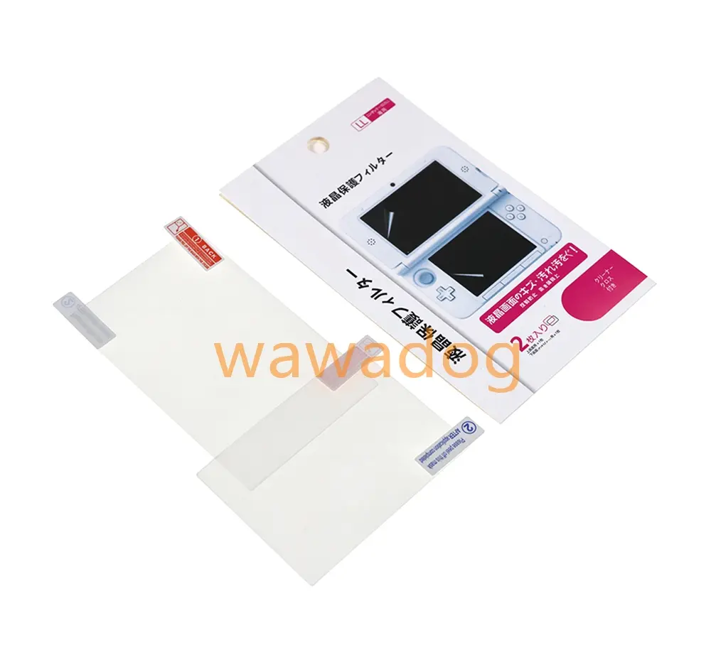 1set Clear Protective PET Film Top+Bottom LCD Screen Protector For 3DSLL 3DSXL