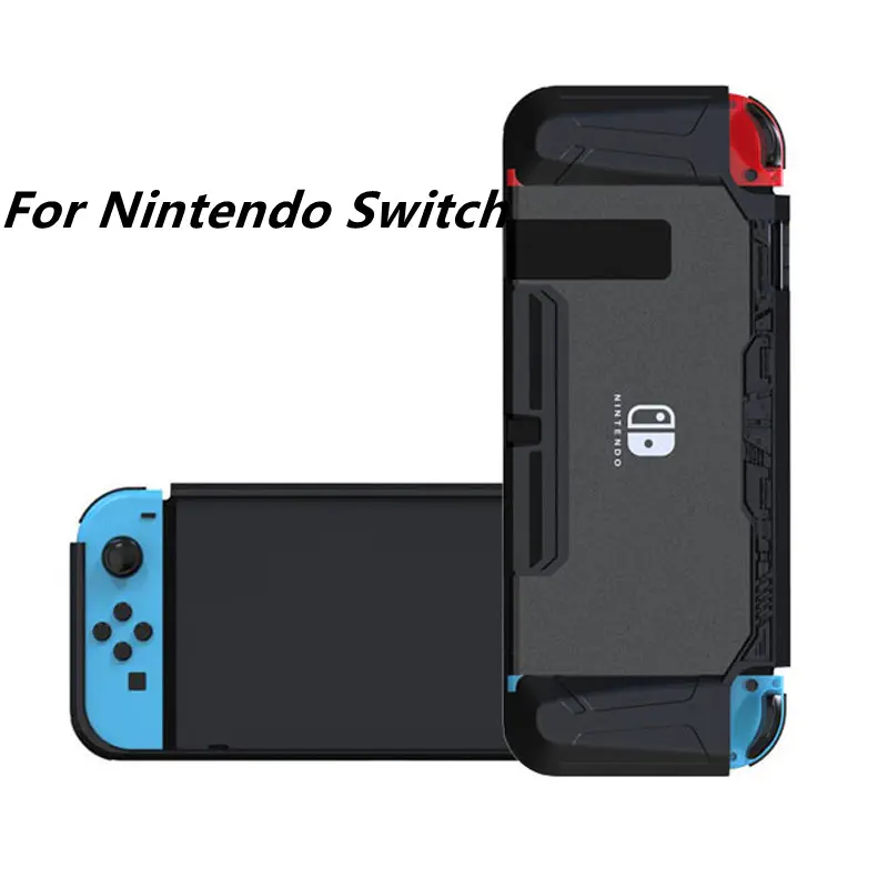 For Nintendo Switch NS Slim Dockable Case Shell TPU Grip Protective Hard Crystal Cover Shockproof Grip Tempered screen Film