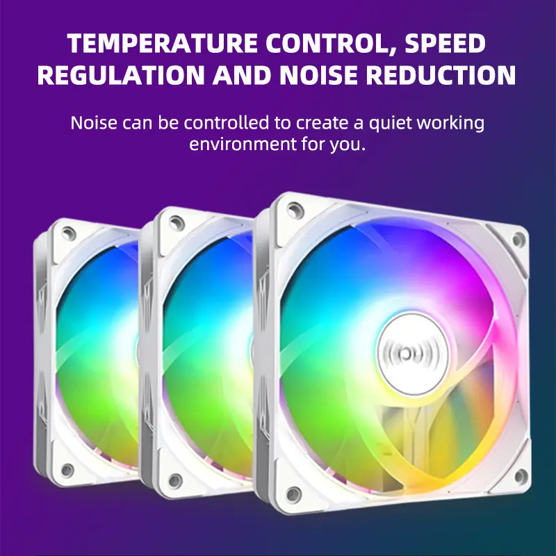 TEUCER AF-10 RGB Fan 3-in-1 800-1800RPM 4Pin PWM 3Pin ARGB Cooling Fans for PC Case and 360mm Water Cooled Radiators
