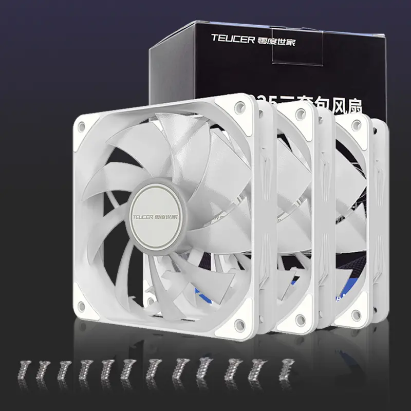 TEUCER AF-10 RGB Fan 3-in-1 800-1800RPM 4Pin PWM 3Pin ARGB Cooling Fans for PC Case and 360mm Water Cooled Radiators