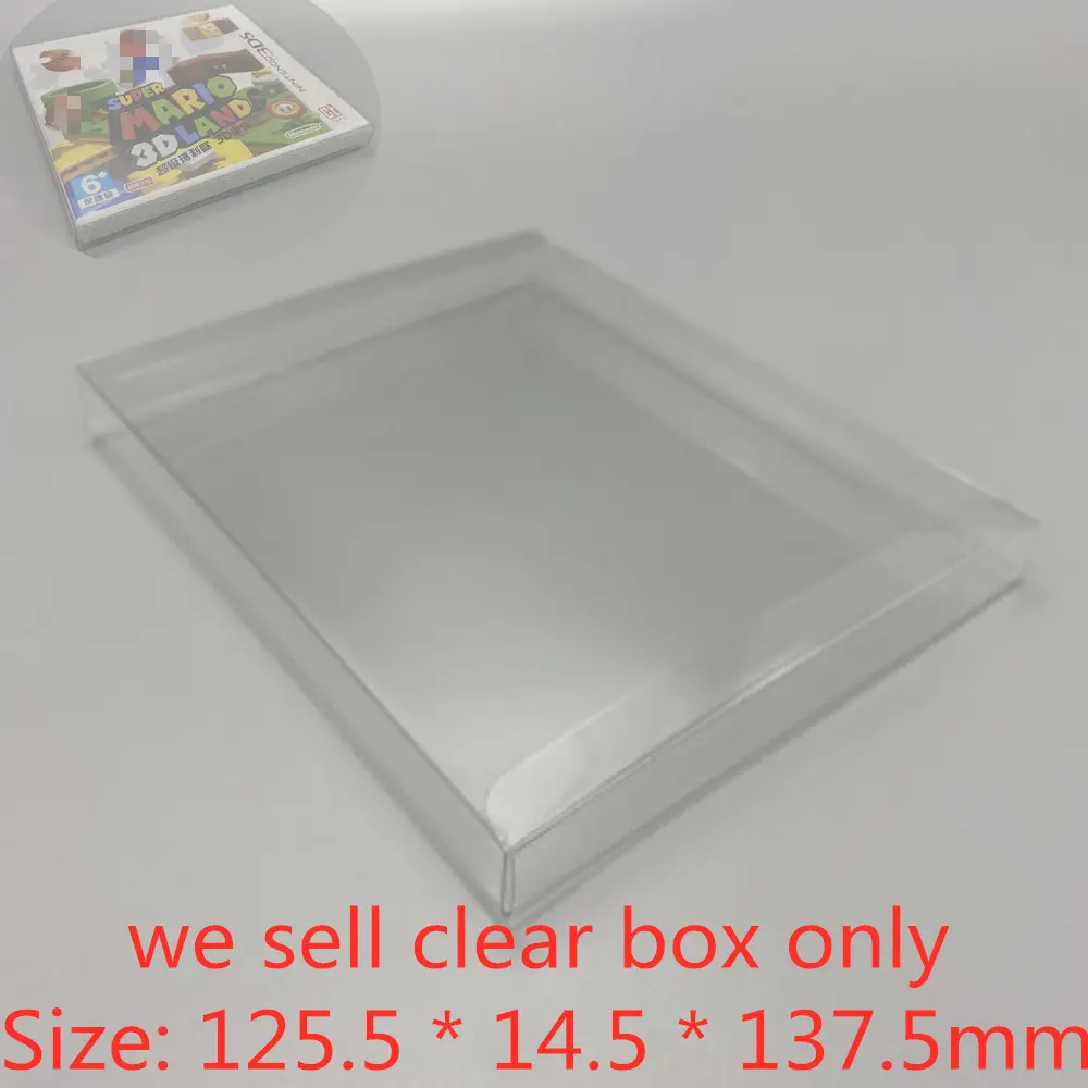 10Pcs PET Box Protector For Super Mario 3D Land Transparent Collect Boxes For Nintendo 3DS Shell Clear Display Case