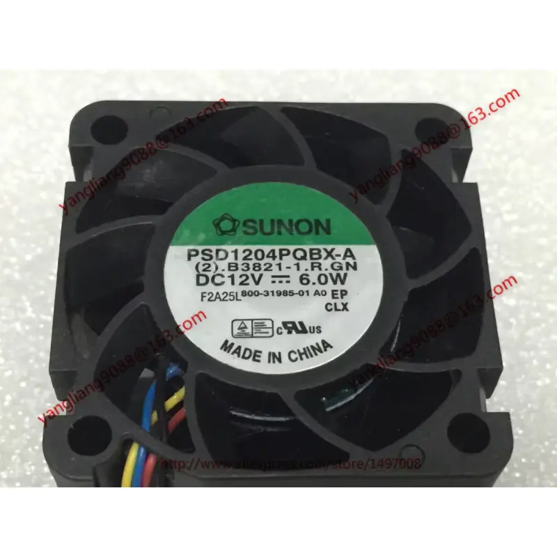 SUNON PSD1204PQBX-A (2).B3821-1.R.GN DC 12V 6.0W 40x40x28mm Server Cooling Fan