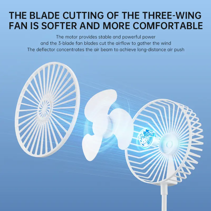 New Table Fan Mini Fan 10W E27 Ceiling FansCeiling Indoor Bedroom Chandelier With Cooling Fan Ventilation and heat dissipation