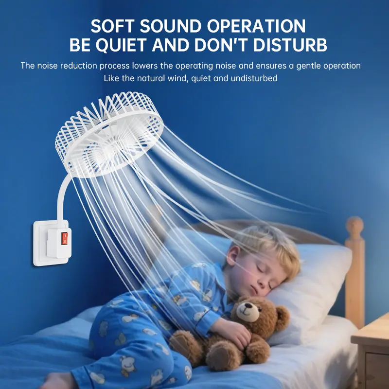 New Table Fan Mini Fan 10W E27 Ceiling FansCeiling Indoor Bedroom Chandelier With Cooling Fan Ventilation and heat dissipation