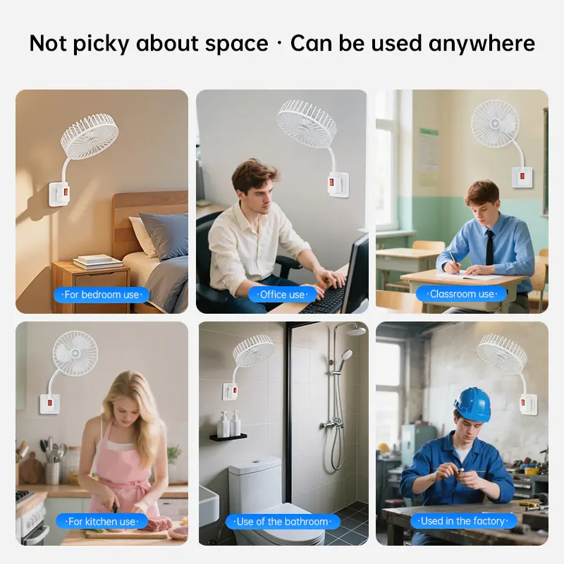 New Table Fan Mini Fan 10W E27 Ceiling FansCeiling Indoor Bedroom Chandelier With Cooling Fan Ventilation and heat dissipation