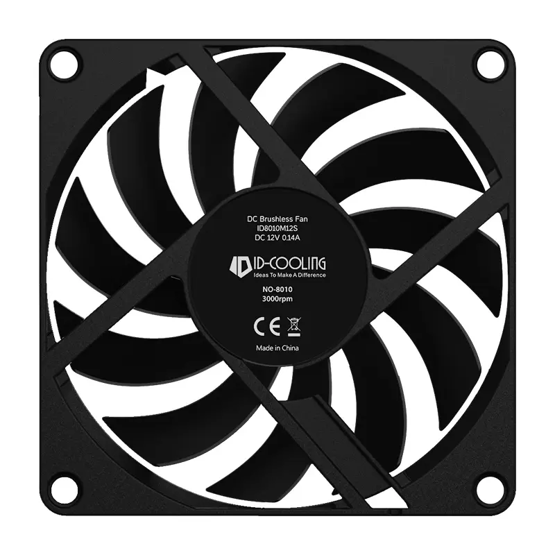 1-10PCS ID-COOLING NO-8010-PWM 80mm Ultra-Thin Fan Temperature Controlled Computer Case Fan PWM 10mm Thick PC Case Fans