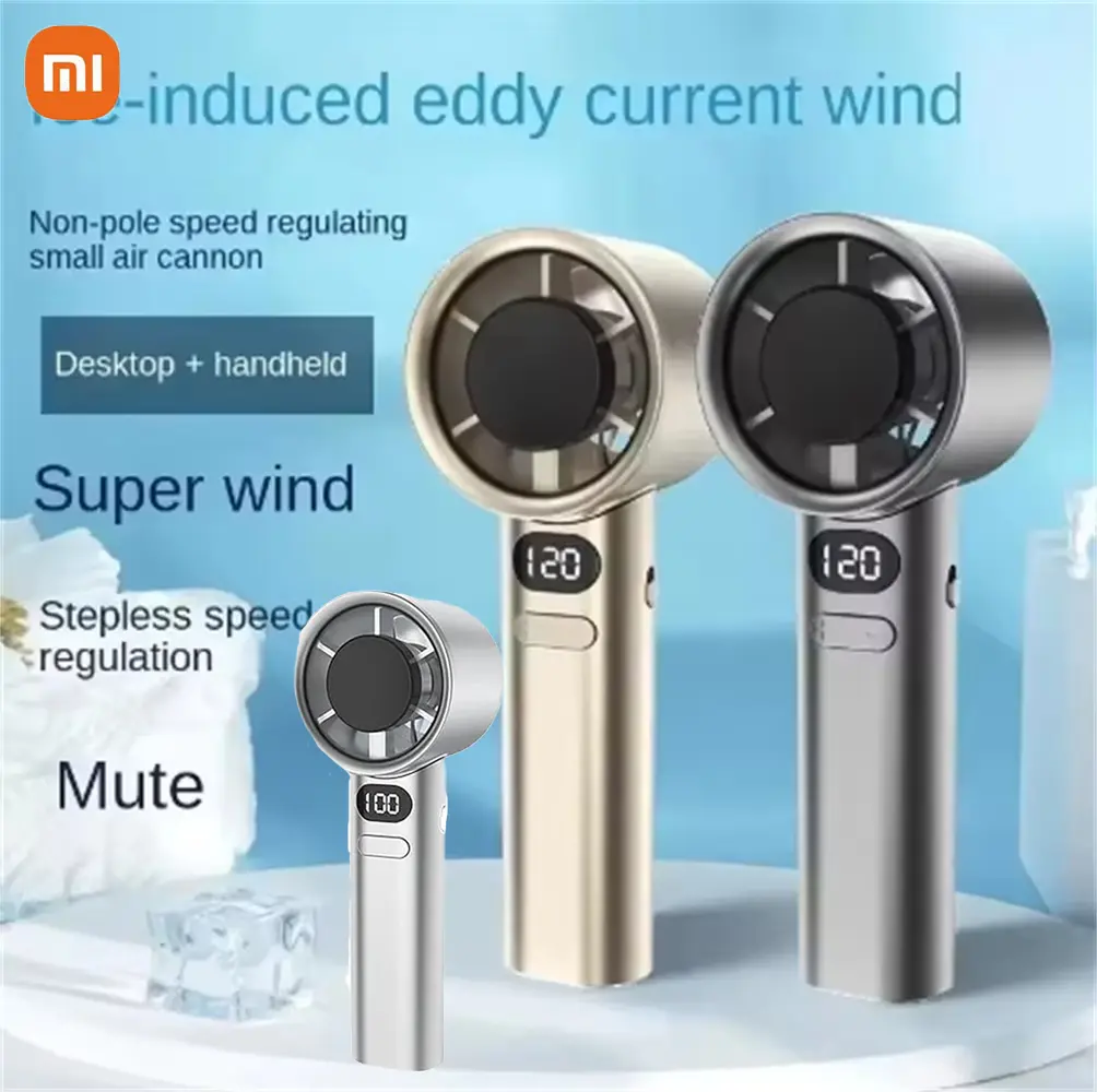 Xiaomi Mijia 120 Wind Speed ​​Mini Portable Handheld Fan Leafless Turbine Fan USB Rechargeable Outdoor High Speed ​​Fan