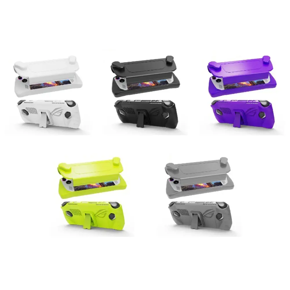 Protective Case Shockproof TPU Shell Protector Cover Anti-fall Anti-Scratch Back With Bracket for ASUS ROG Ally Game Console