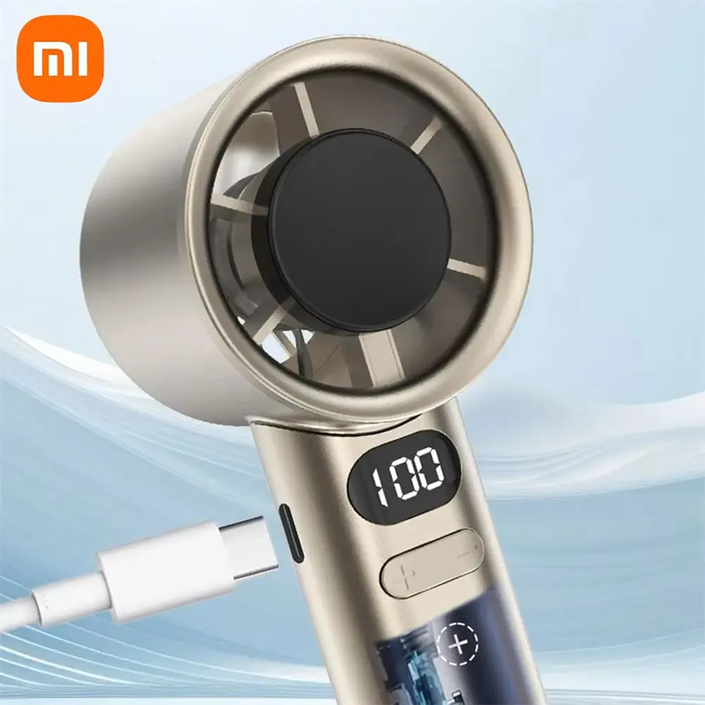 Xiaomi Mijia 120 Wind Speed ​​Mini Portable Handheld Fan Leafless Turbine Fan USB Rechargeable Outdoor High Speed ​​Fan