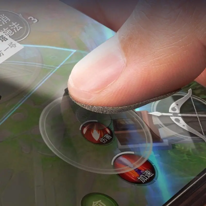 10 Pieces Mobile Game Finger Stickers Full for Touch Screen Finger Sticker Sweat-Proof & Breathable Screen Contact