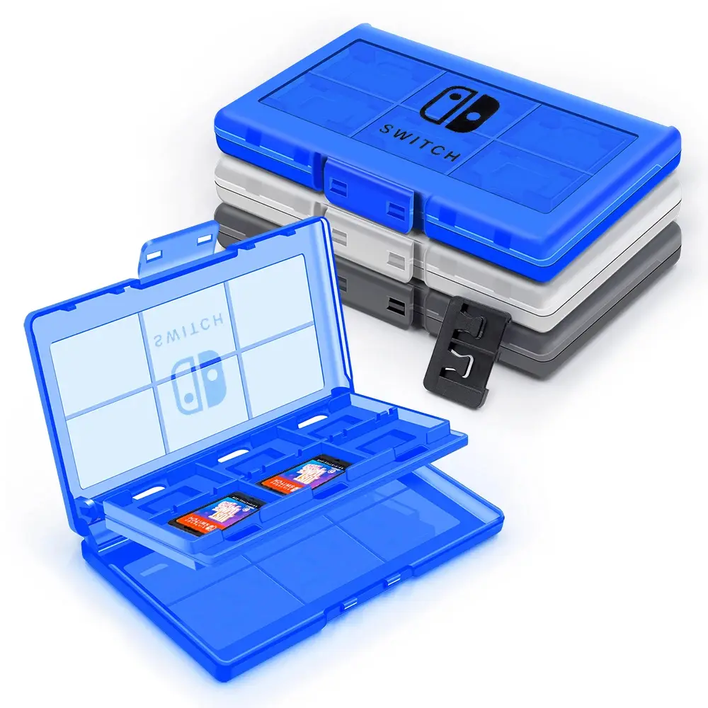 Ns Switch Oled Anti-Drop 12 In 1 Game Card Storage Case Abs Hard Shell Cover Box for Nintendo Switch Nintendoswitch Accessories