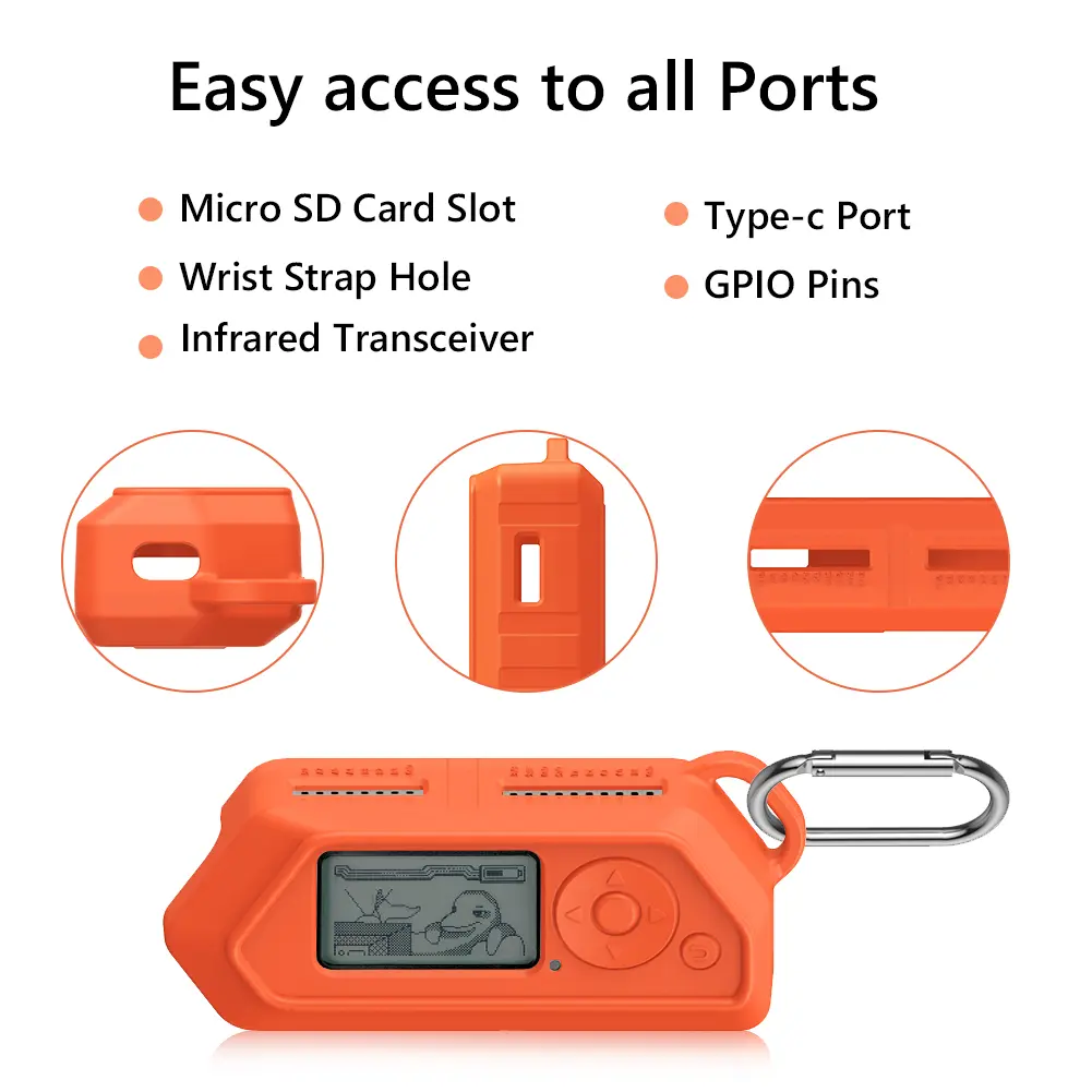 Silicone Case Anti-Drop Shockproof Game Housing Anti Scratch Soft Protection Case Cover for Flipper Zero Game Accessories