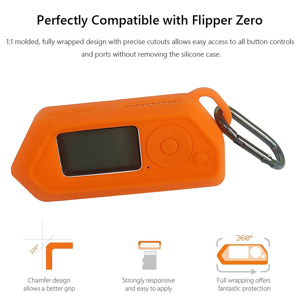 Silicone Case Anti-Drop Shockproof Game Housing Anti Scratch Soft Protection Case Cover for Flipper Zero Game Accessories