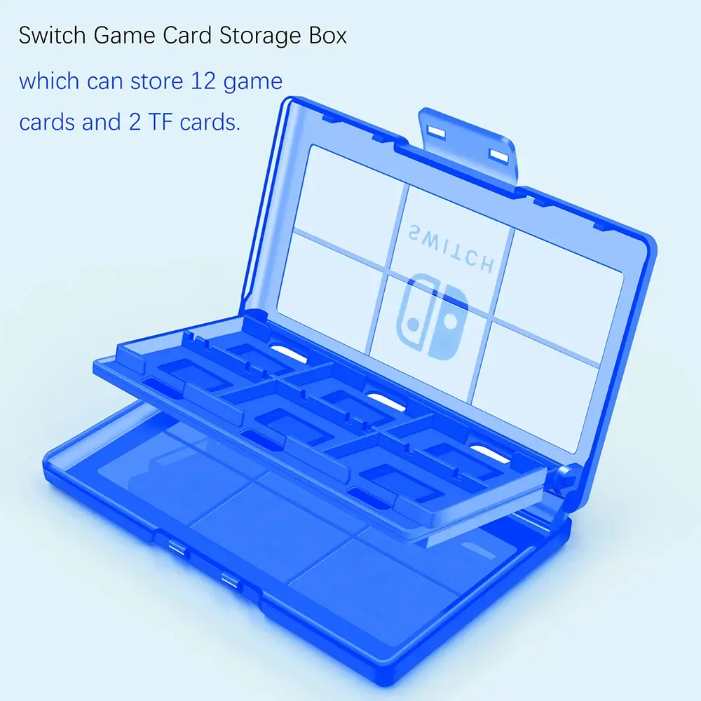 Ns Switch Oled Anti-Drop 12 In 1 Game Card Storage Case Abs Hard Shell Cover Box for Nintendo Switch Nintendoswitch Accessories