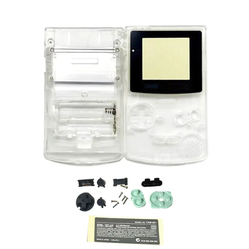New Original Size Game Shell Housing Case Cover for Nintendo Gameboy Color GBC Classic Shell with Sticker Buttons Membranes Sets