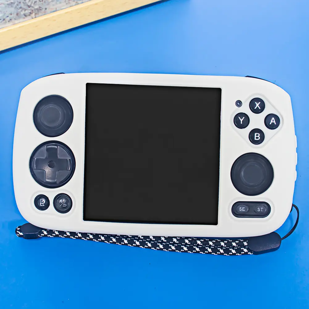 Silicone Case Shockproof Protector Shell Sleeve Anti-Scratch Soft Skin Cover Case with Lanyard for ANBERNIC RG Cube Game Console